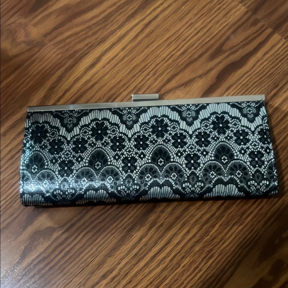 Elegant Black Lace Clutch